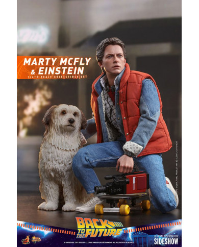 Marty McFly (EXCLUSIVE VERSION) & Einstein: Back to the Future - MMS 573 - Sixth Scale Figure : Hot Toys