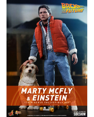 Marty McFly (EXCLUSIVE VERSION) & Einstein: Back to the Future - MMS 573 - Sixth Scale Figure : Hot Toys