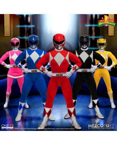 Power Rangers : Deluxe Boxed Set - Mighty Morphin' - One :12 Collective | Mezco Toyz