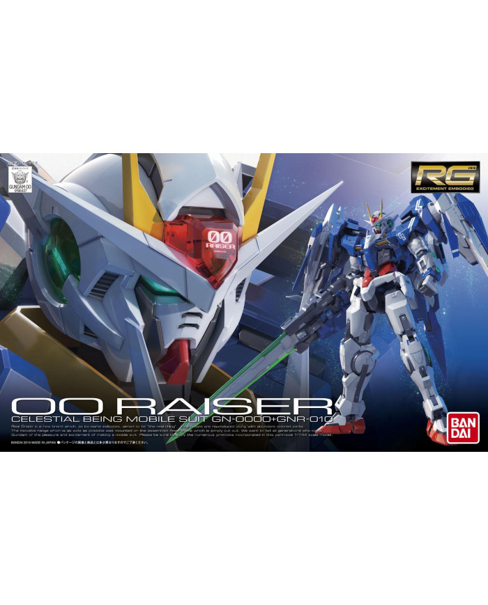 Gundam GNR-010 00 Raiser : Mobile Suit Gundam 00 - RG - 1/144 | Bandai