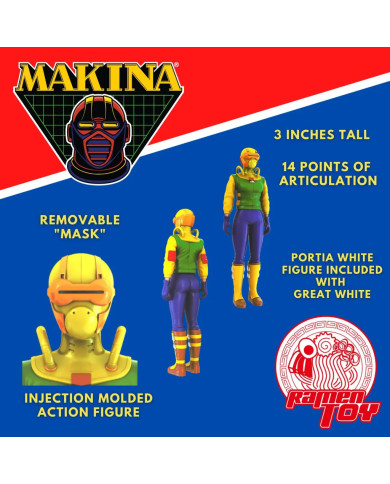 Shark M.A.S.K. Great White Makina MKN02 Ramen Toy