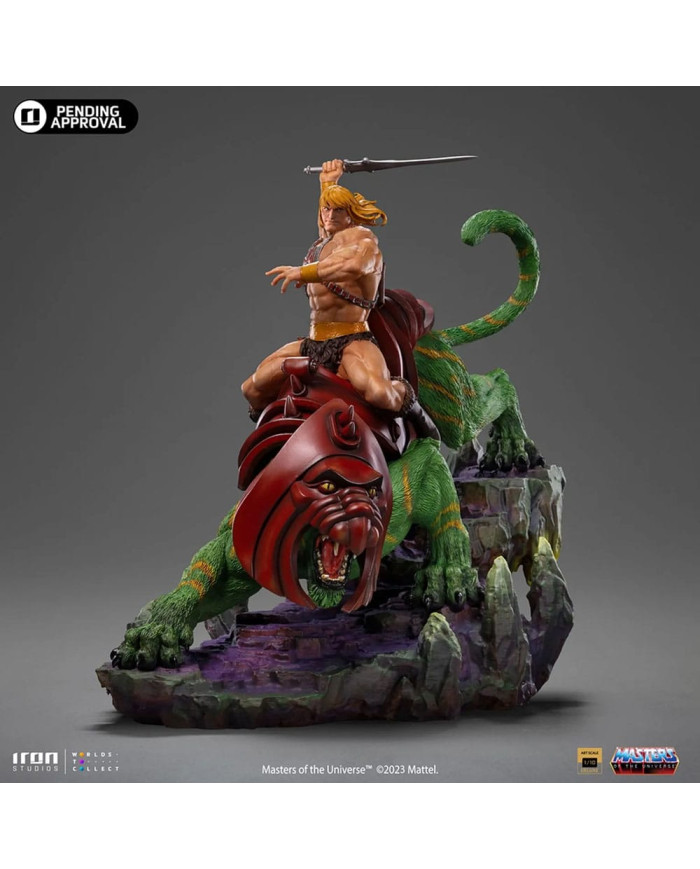 He-Man & Battlecat Masters of the Universe Deluxe Art Scale Statue 1/10 Iron Studios